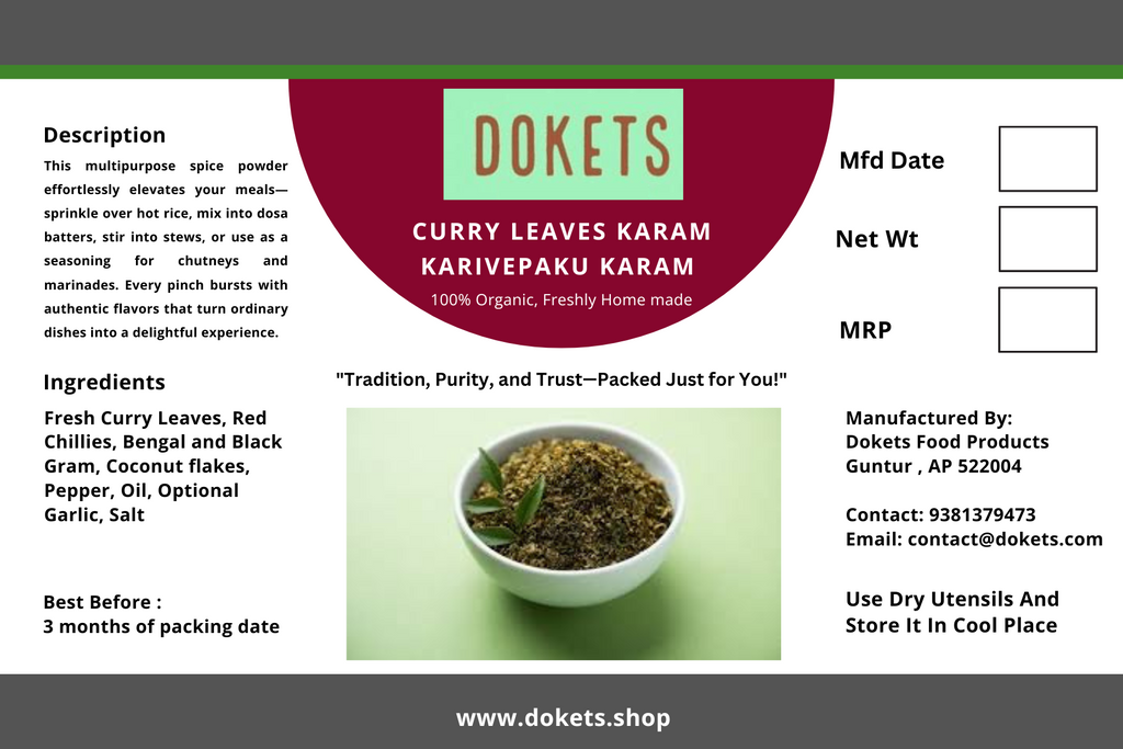 Curry Leaves Spice Powder / Karivepaku Podi