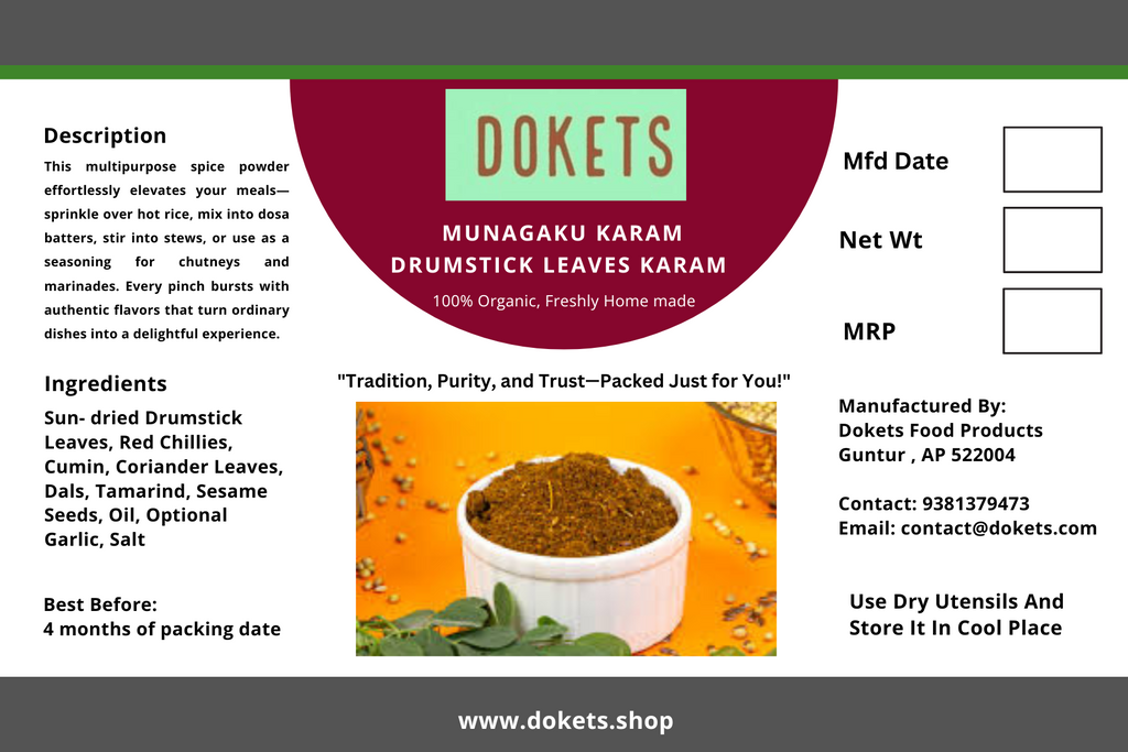 Drumstick Leaves Spice Podi / Munagaku karam Podi / Drumstick Leaves Spice Powder / Moringa Powder