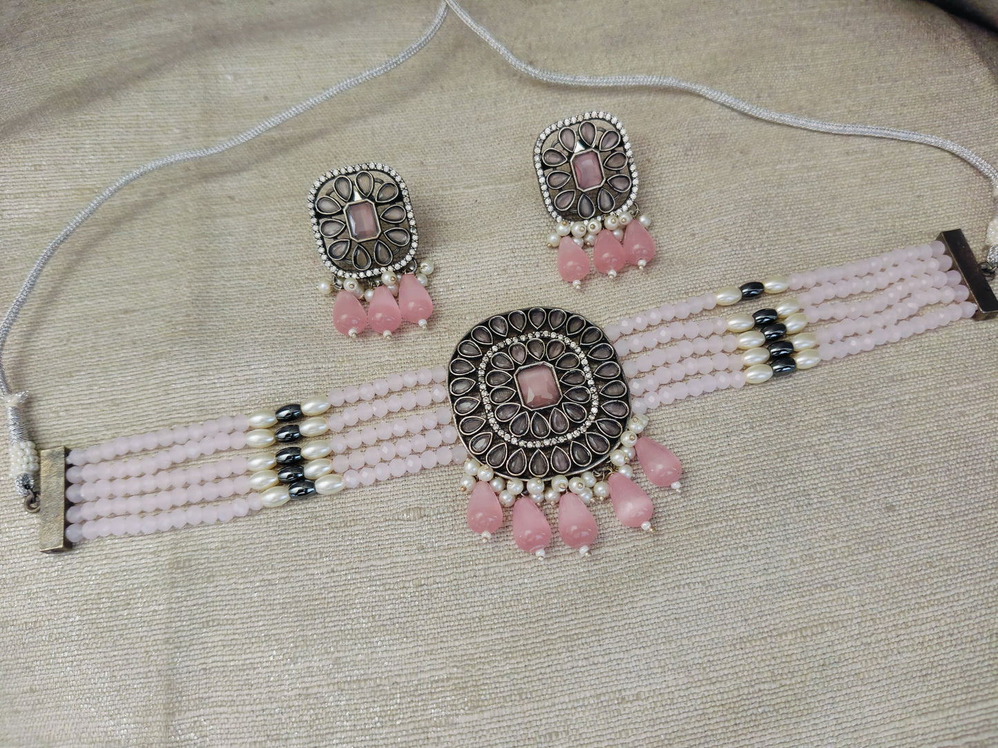 Stone Choker Set With Studs - Dokets Shop