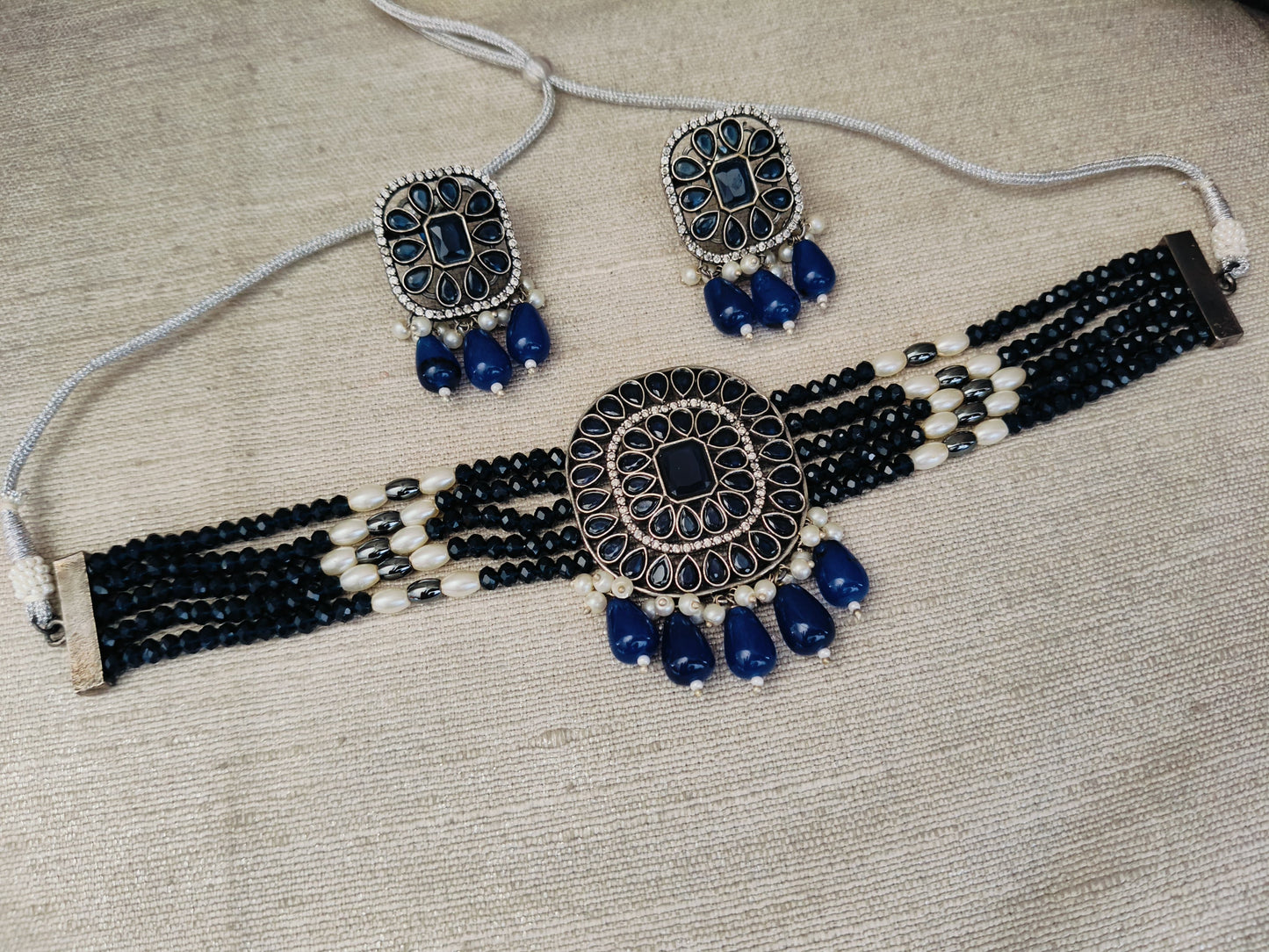 Stone Choker Set With Studs - Dokets Shop