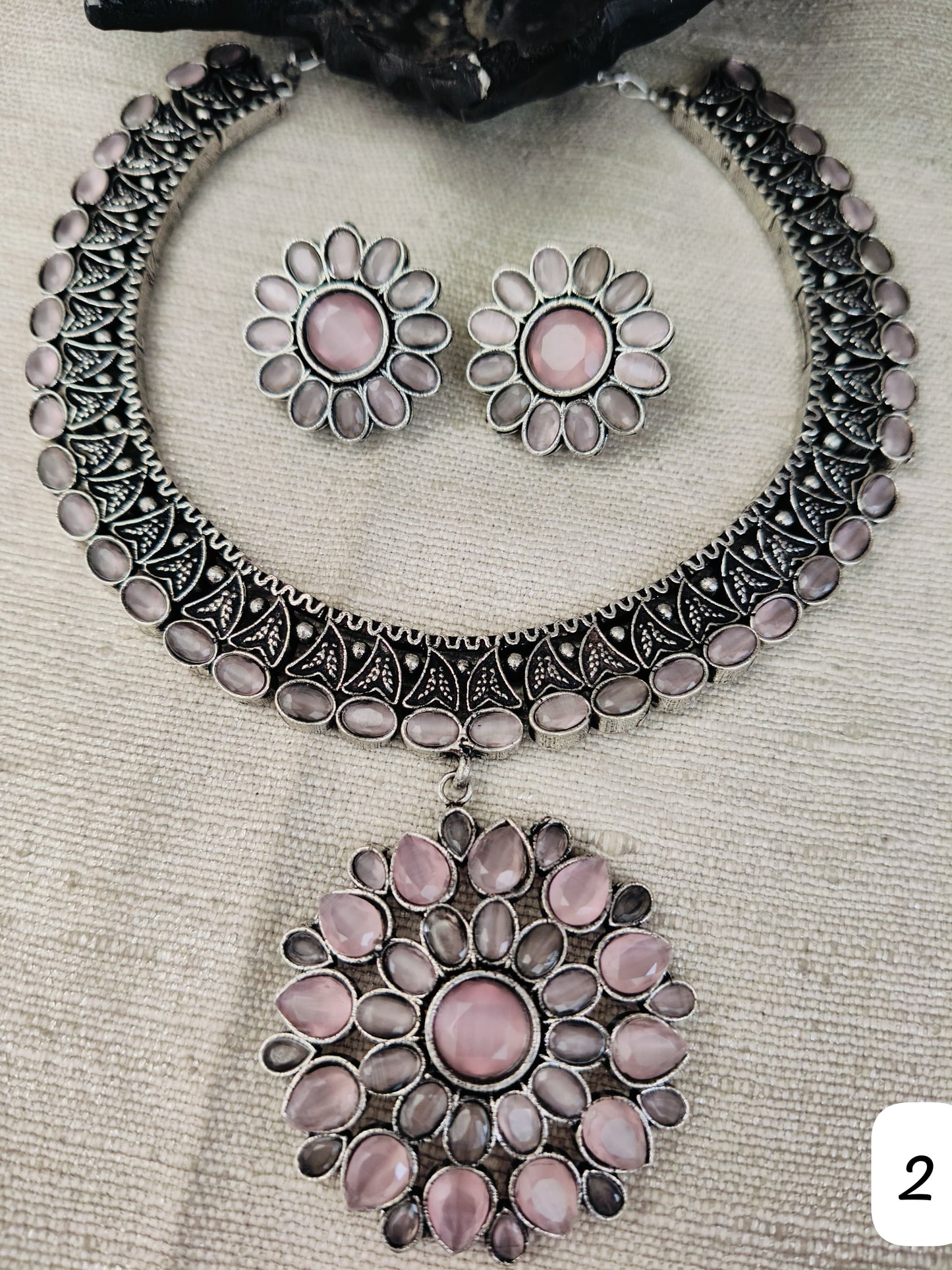 Necklace Set With Matching Studs - Dokets Shop