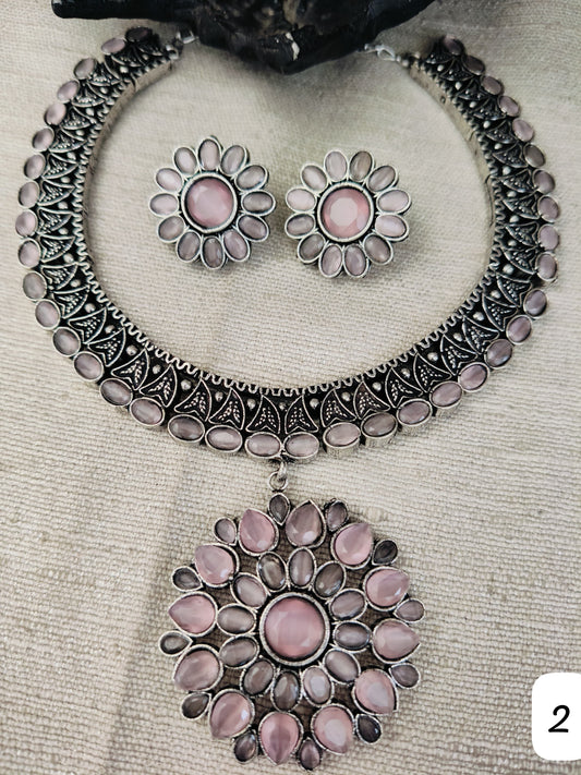 Necklace Set With Matching Studs - Dokets Shop