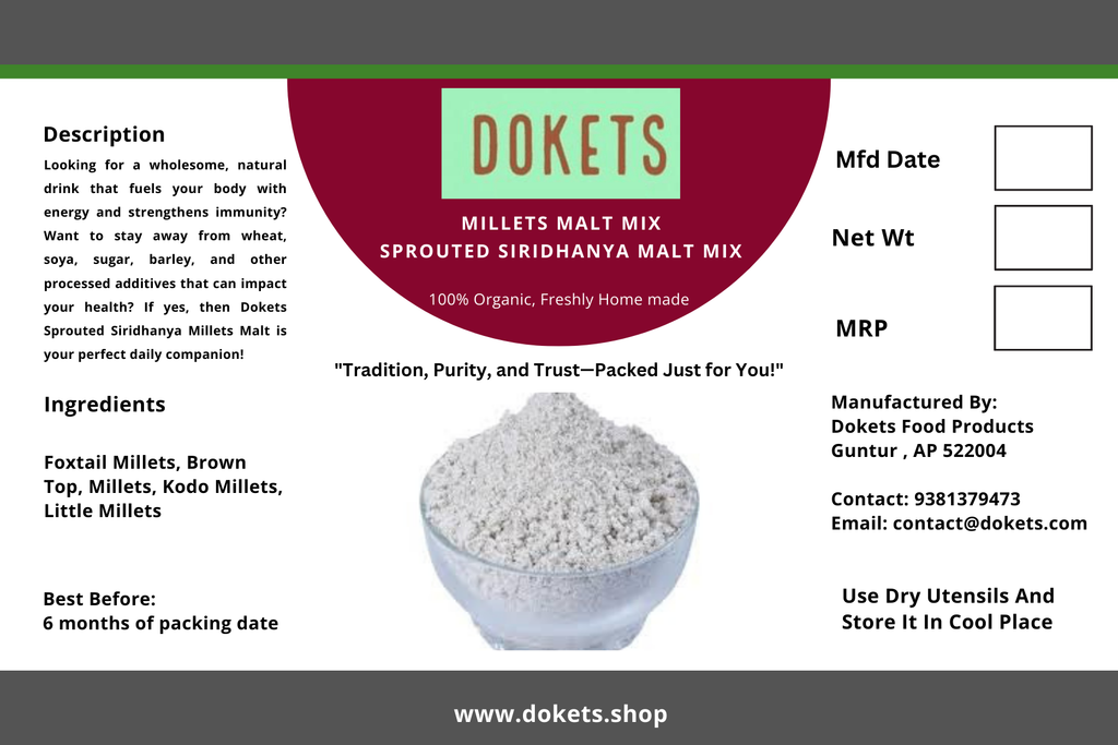 Millets Malt Mix / Sprouted Siridhanya Malt Mix