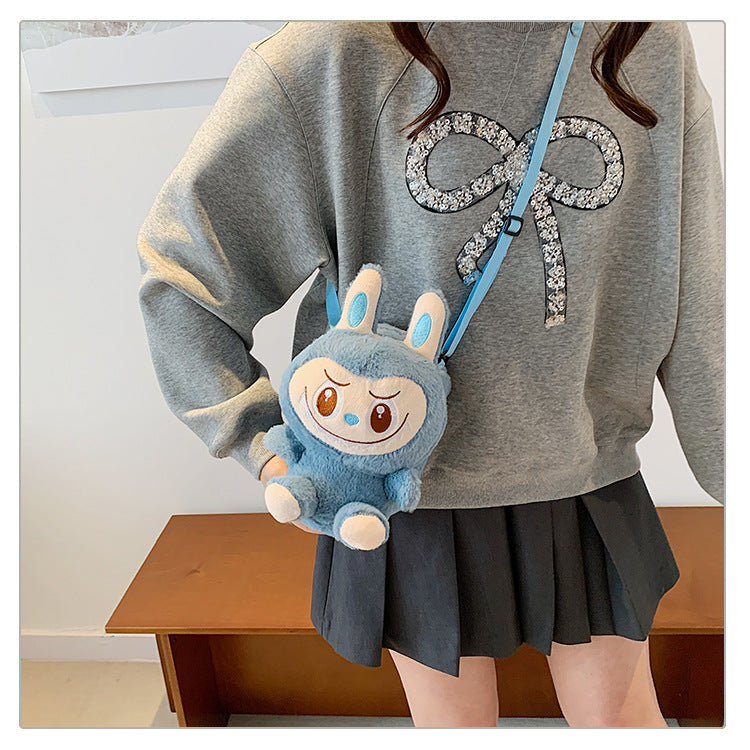 Bubble Rabbit Labubu Plush Cartoon Backpack Crossbody Mat Labubu Children's Bag Manufacturer
