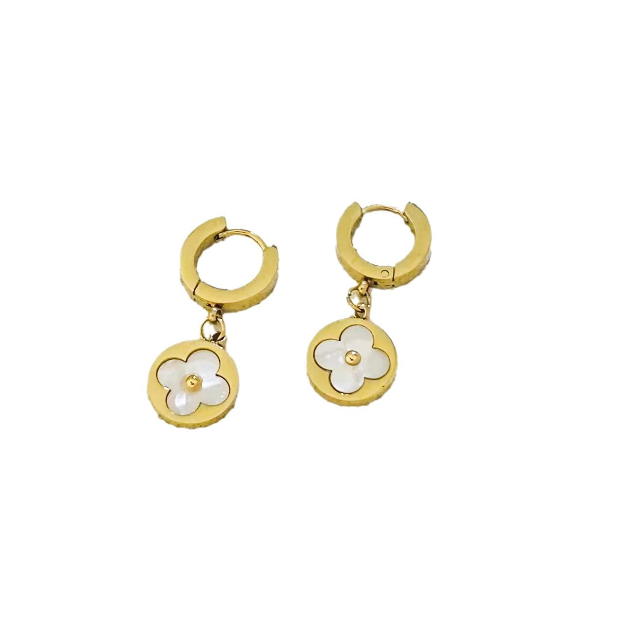 [All-Over Titanium Steel] Cross-Border Best-Selling Presbyopic Earrings, Waterproof, Non-Fading, Versatile and Sense of Design Earrings