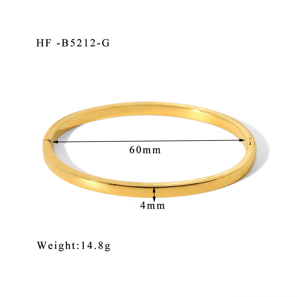 Cross-border simple titanium steel 18K but time cricket hand polished ladies bracelet waterproof Ins hot sale