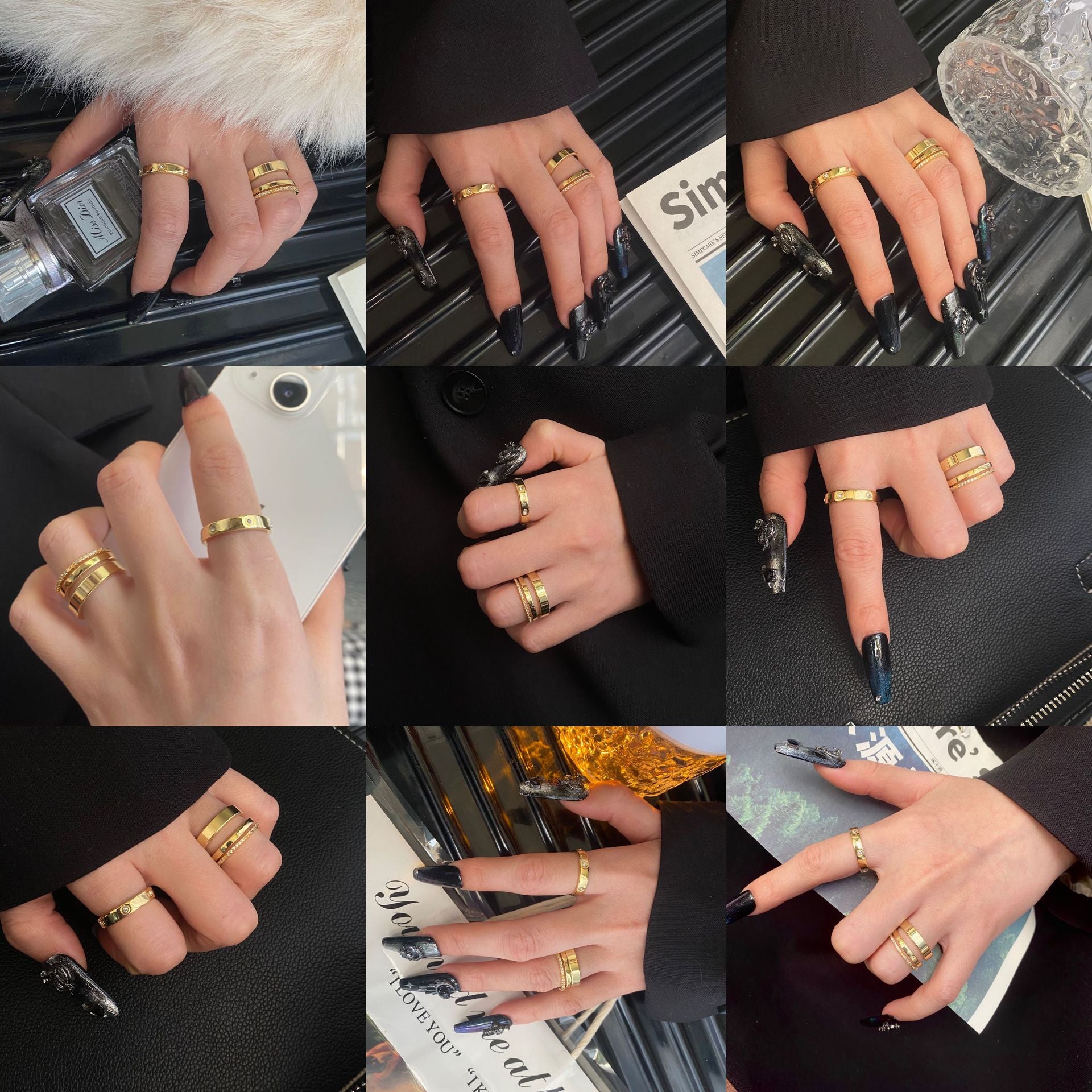 Minimalism ~ 18K Golden Zircon Ring Ring for Women