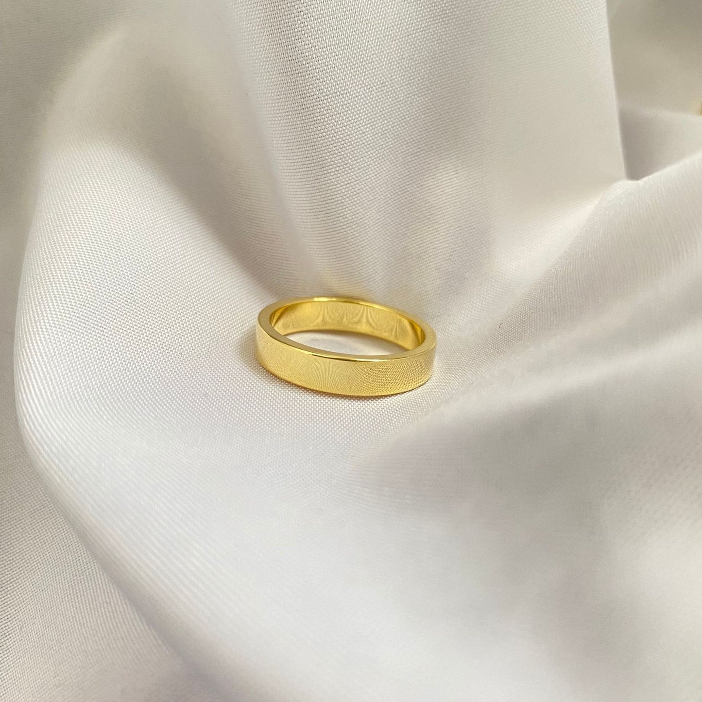 Minimalism ~ 18K Golden Zircon Ring Ring for Women