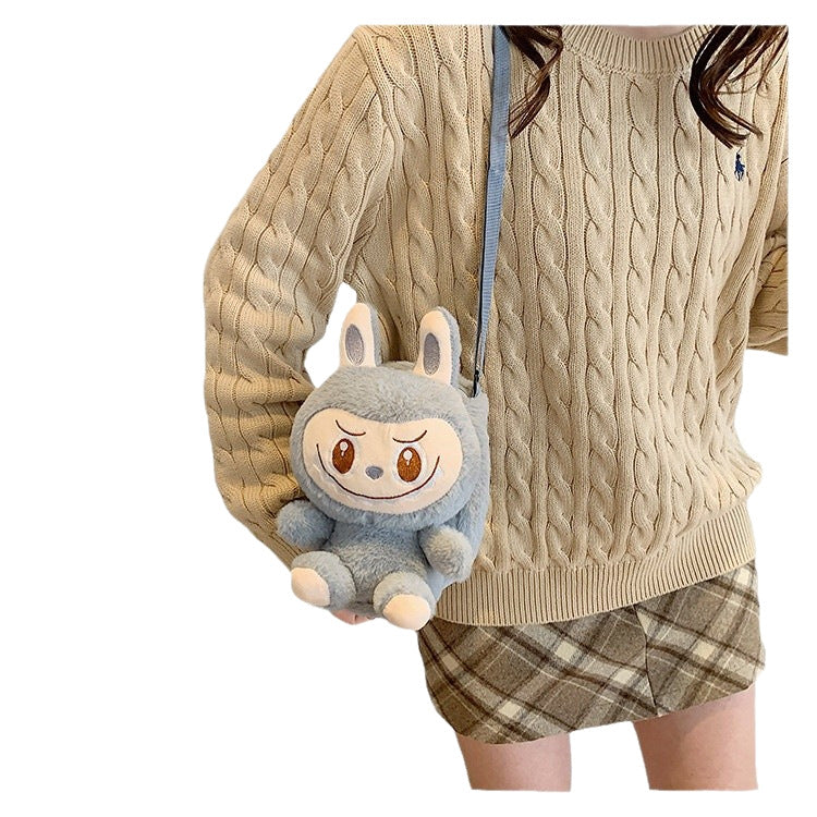Bubble Rabbit Labubu Plush Cartoon Backpack Crossbody Mat Labubu Children's Bag Manufacturer