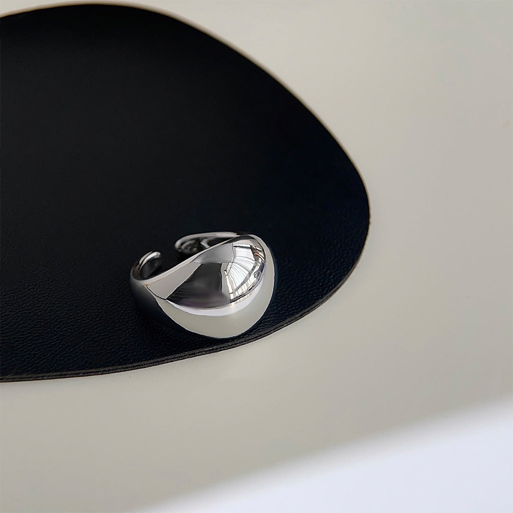 Minimalist Geometric Ring Ring for Women Niche Simple All-match Zircon Finger Ring High-grade Stackable Ring