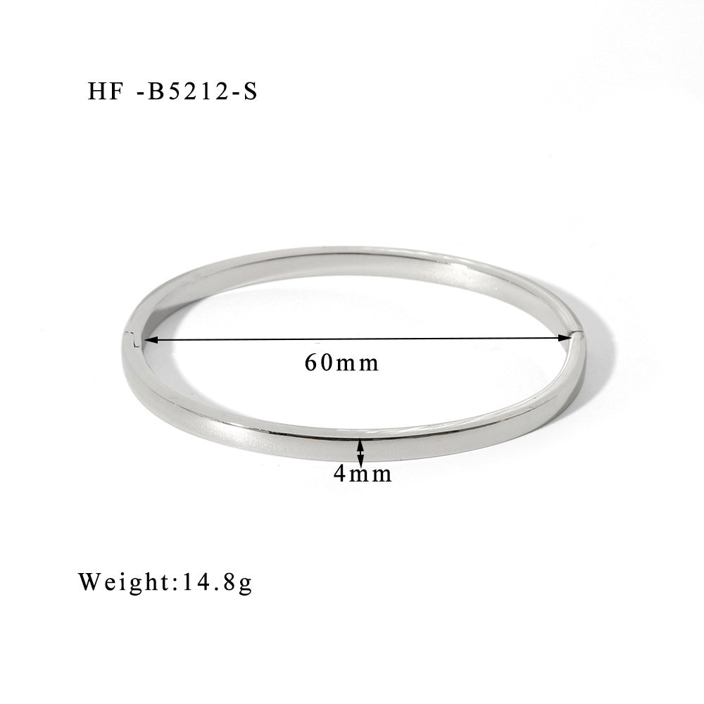 Cross-border simple titanium steel 18K but time cricket hand polished ladies bracelet waterproof Ins hot sale