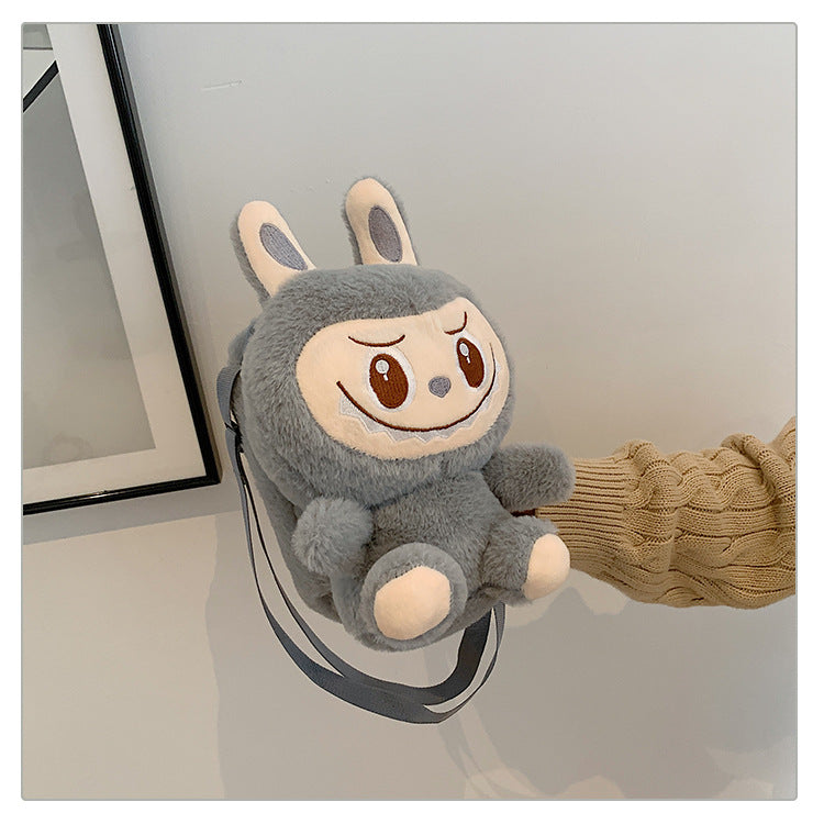 Bubble Rabbit Labubu Plush Cartoon Backpack Crossbody Mat Labubu Children's Bag Manufacturer