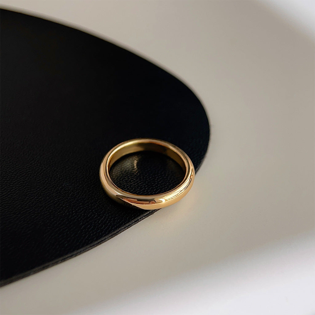 Minimalist Geometric Ring Ring for Women Niche Simple All-match Zircon Finger Ring High-grade Stackable Ring