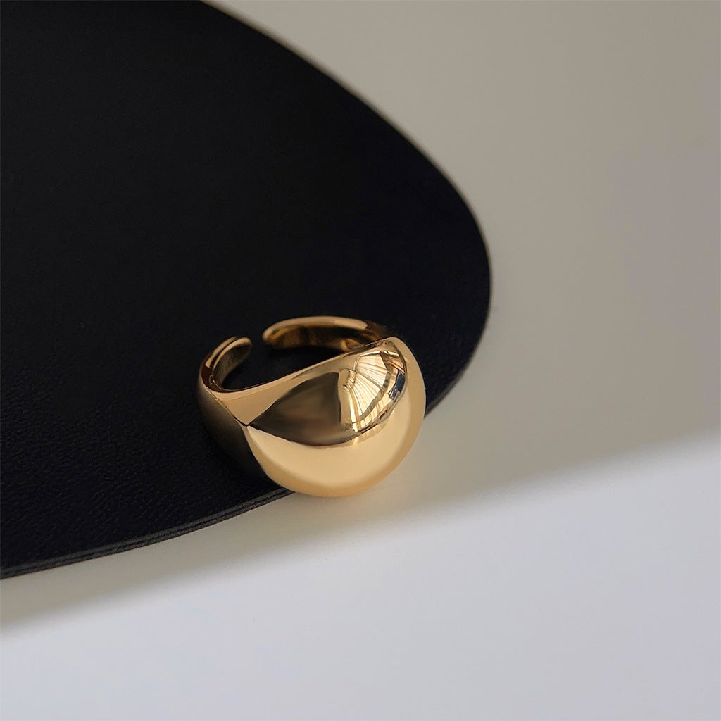 Minimalist Geometric Ring Ring for Women Niche Simple All-match Zircon Finger Ring High-grade Stackable Ring