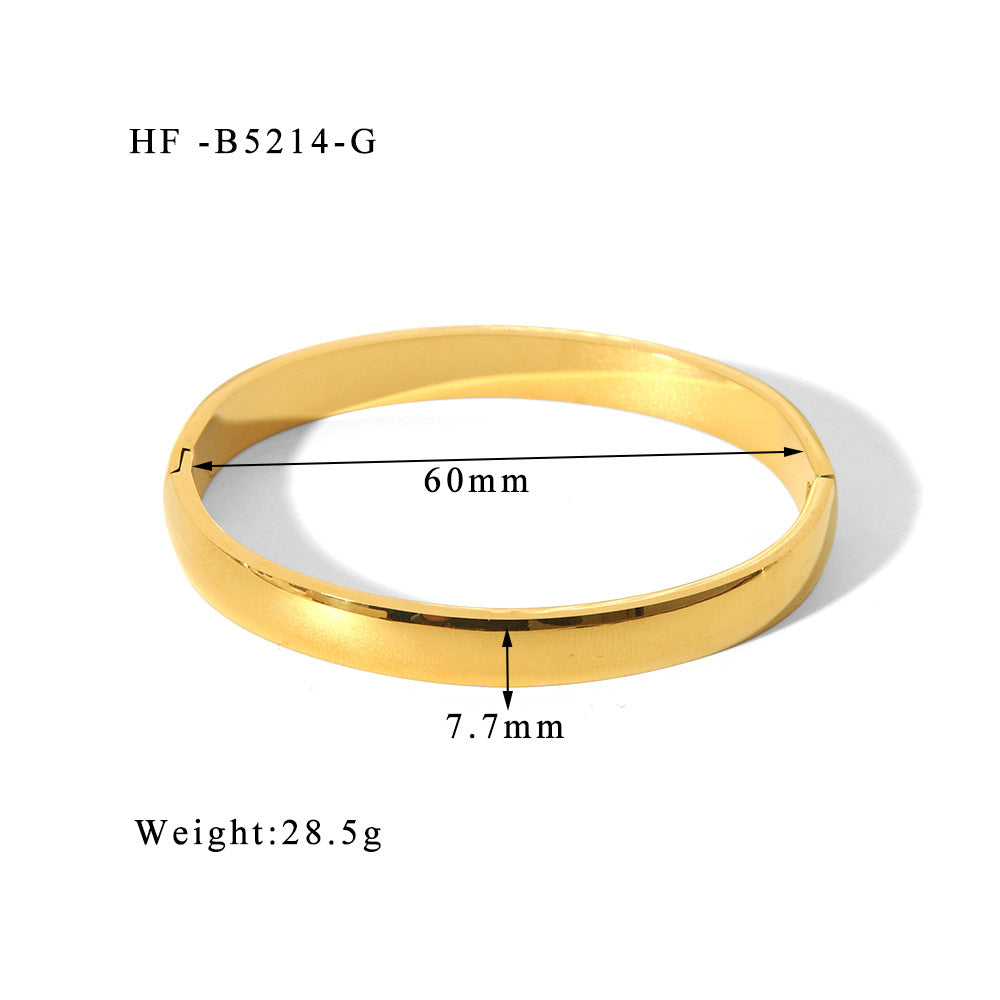 Cross-border simple titanium steel 18K but time cricket hand polished ladies bracelet waterproof Ins hot sale