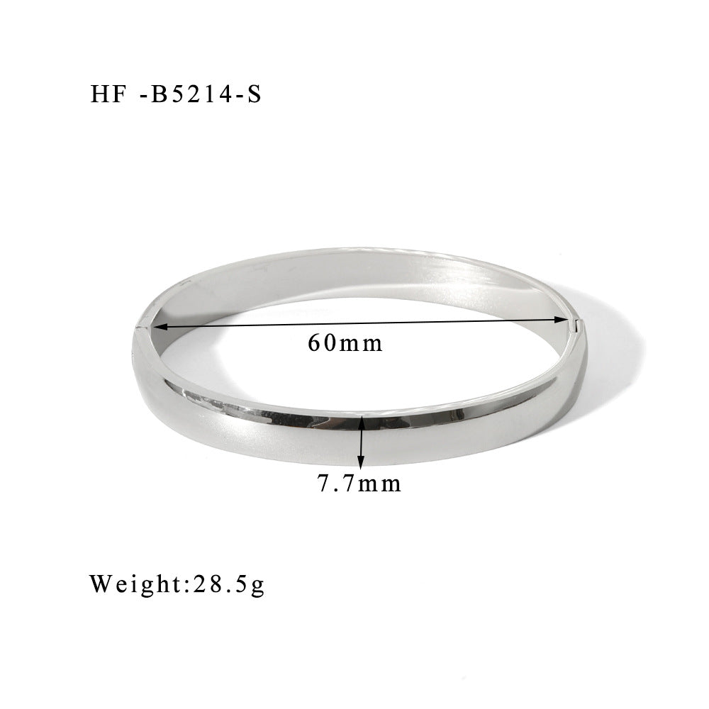 Cross-border simple titanium steel 18K but time cricket hand polished ladies bracelet waterproof Ins hot sale