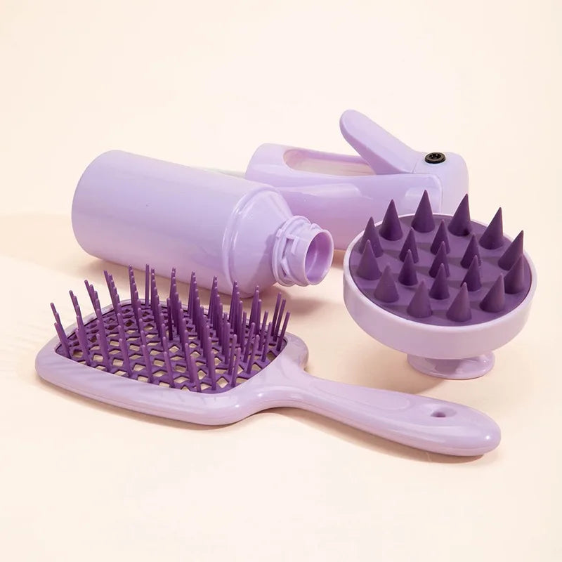 Shampoo Brush, Spray Bottle, Hollow and Styling Comb - Dokets Shop