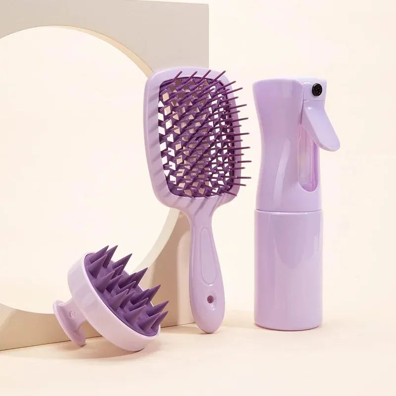 Shampoo Brush, Spray Bottle, Hollow and Styling Comb - Dokets Shop