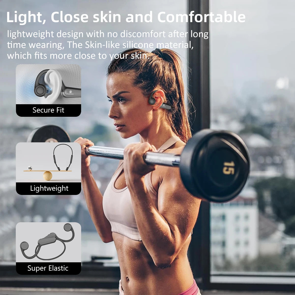 Real Bone Conduction Earphone for Workouts Running Driving - Dokets Shop