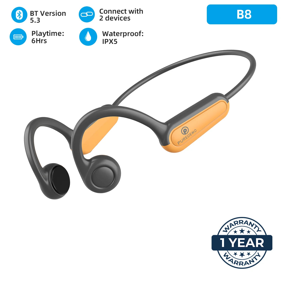 Real Bone Conduction Earphone for Workouts Running Driving - Dokets Shop