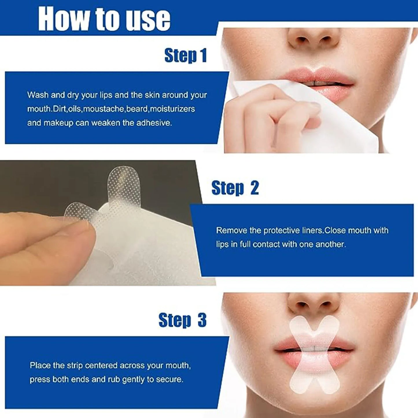 Anti Snoring Mouth Tape Transparent Breath Nasal Strips - Dokets Shop