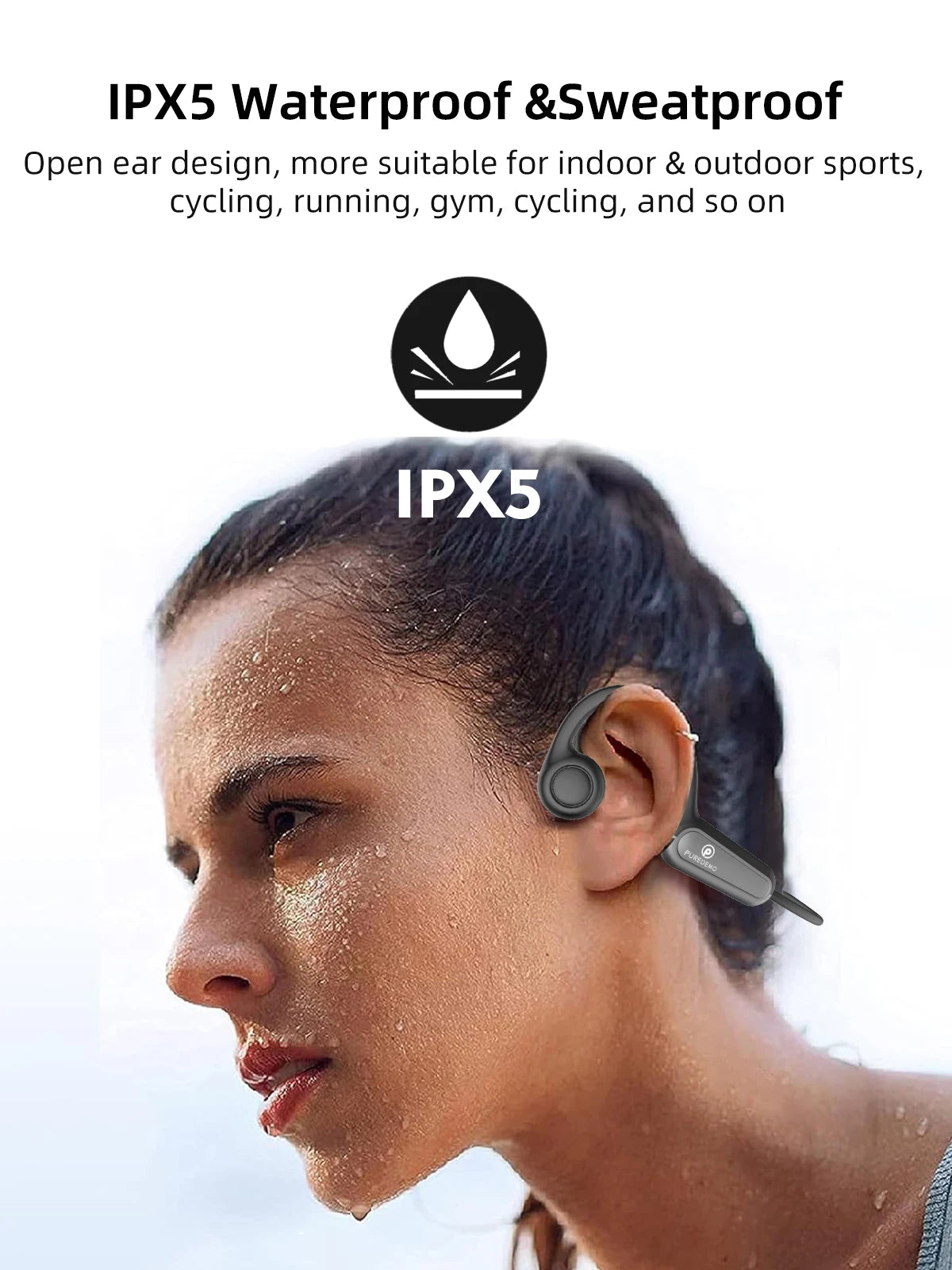 Real Bone Conduction Earphone for Workouts Running Driving - Dokets Shop