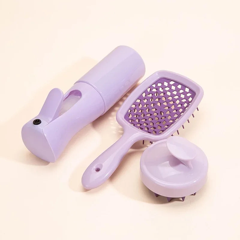 Shampoo Brush, Spray Bottle, Hollow and Styling Comb - Dokets Shop