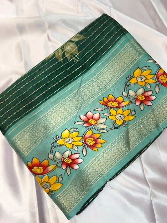 Handloom Floral Silk Saree