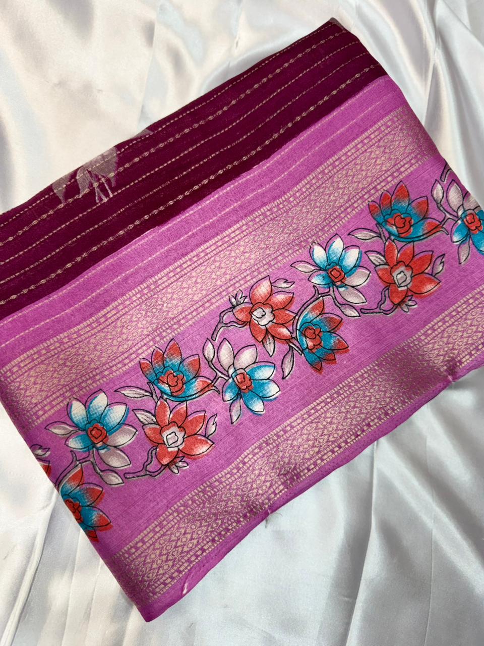 Handloom Floral Silk Saree