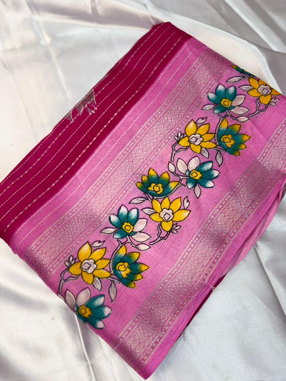 Handloom Floral Silk Saree
