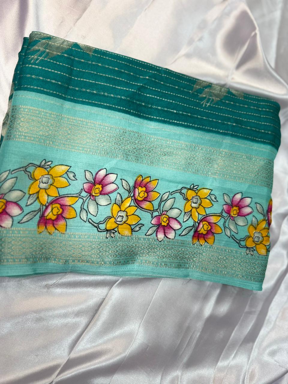 Handloom Floral Silk Saree