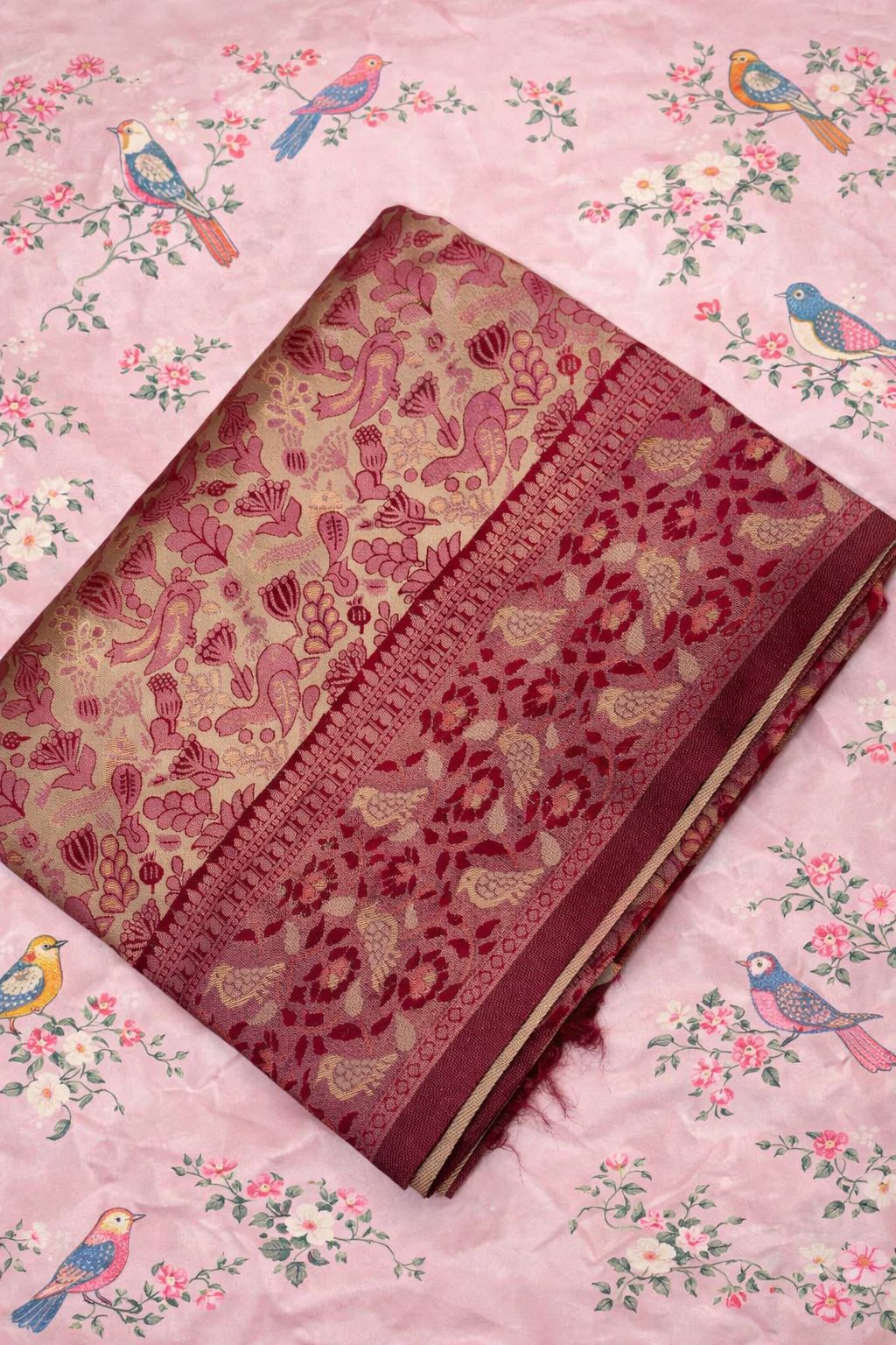 Tissue jacquard saree