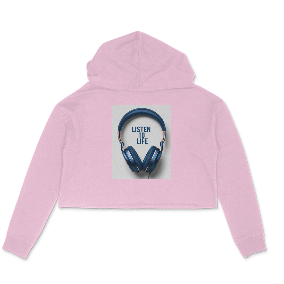 Dokets Crop Hoodie for Women : Listen to Life Collection 3