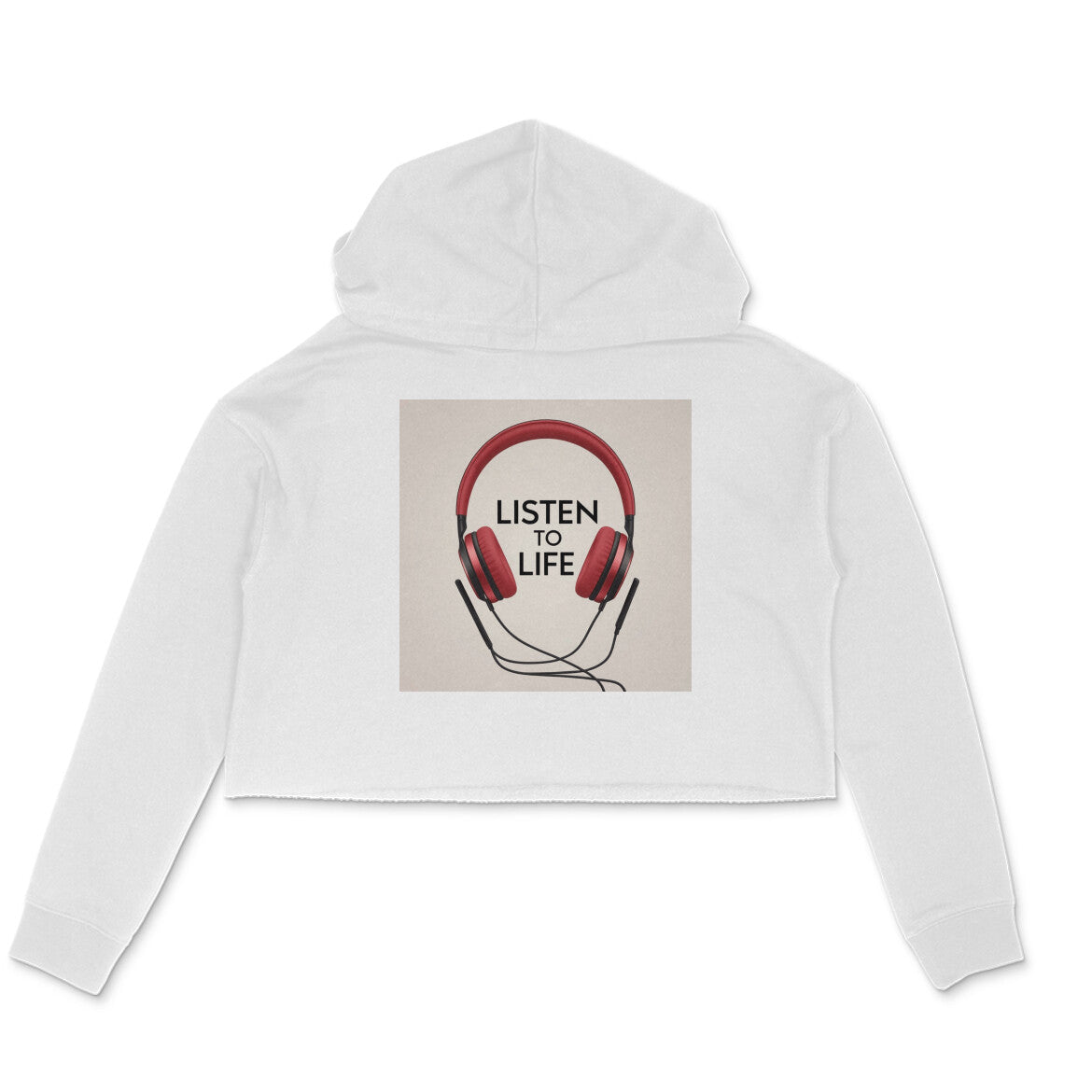 Dokets Crop Hoodie for Women : Listen To Life Collection 4