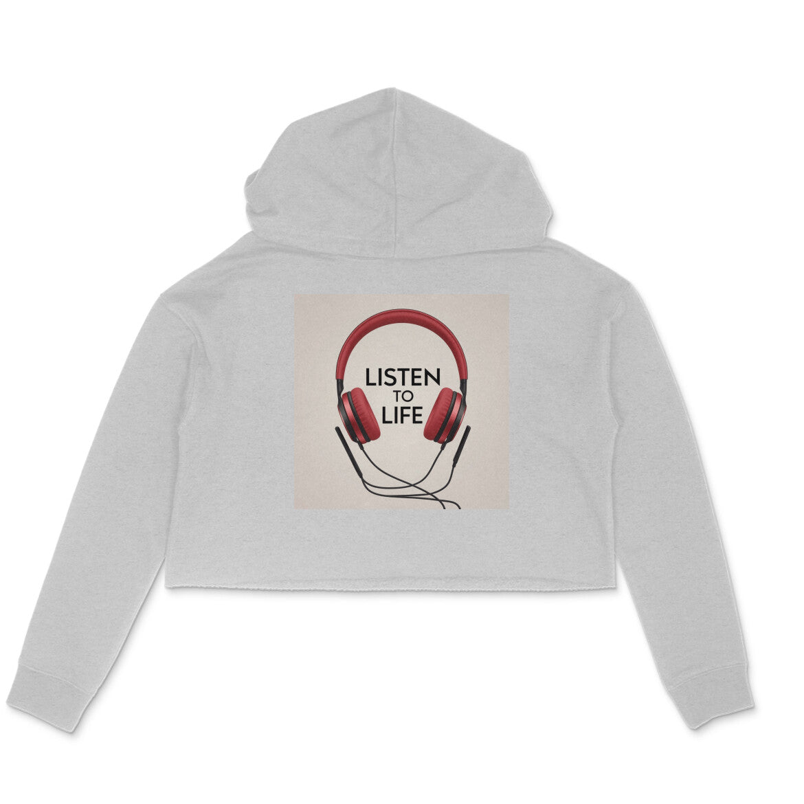 Dokets Crop Hoodie for Women : Listen To Life Collection 4