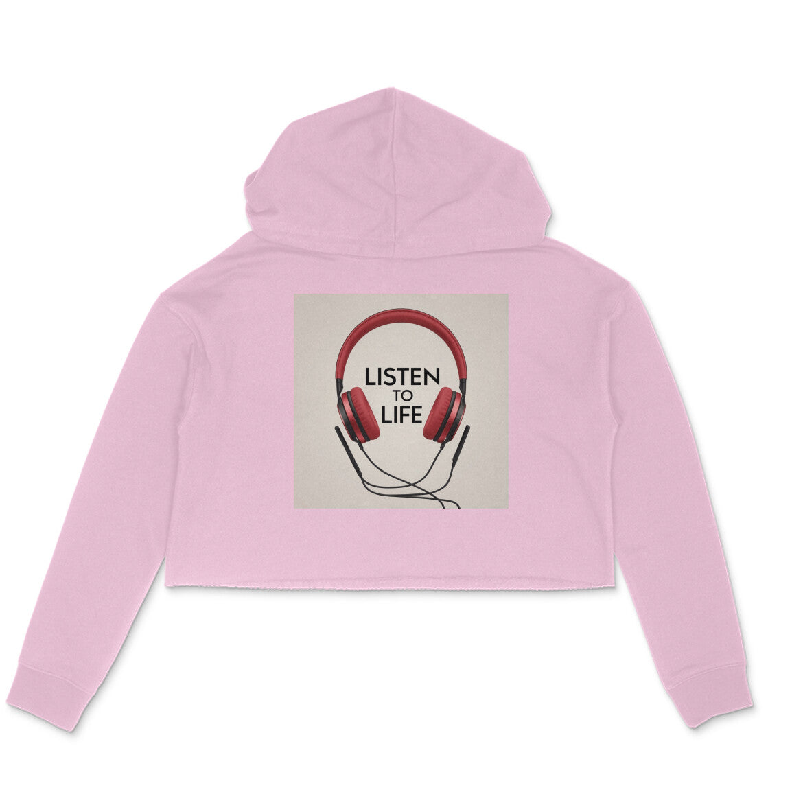 Dokets Crop Hoodie for Women : Listen To Life Collection 4