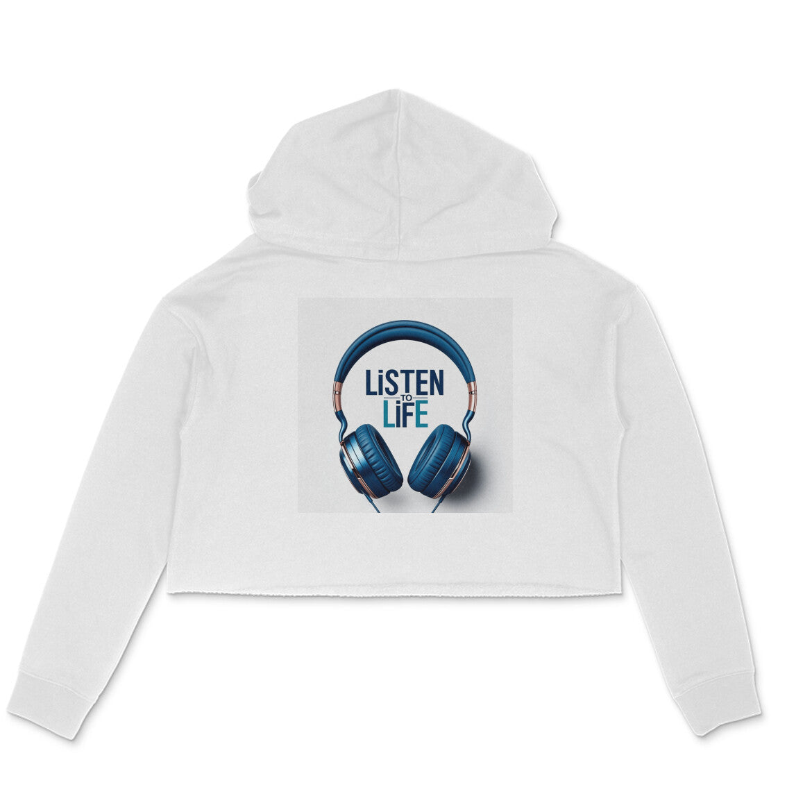 Dokets Crop Hoodie for Women : Listen To Life Collection 5