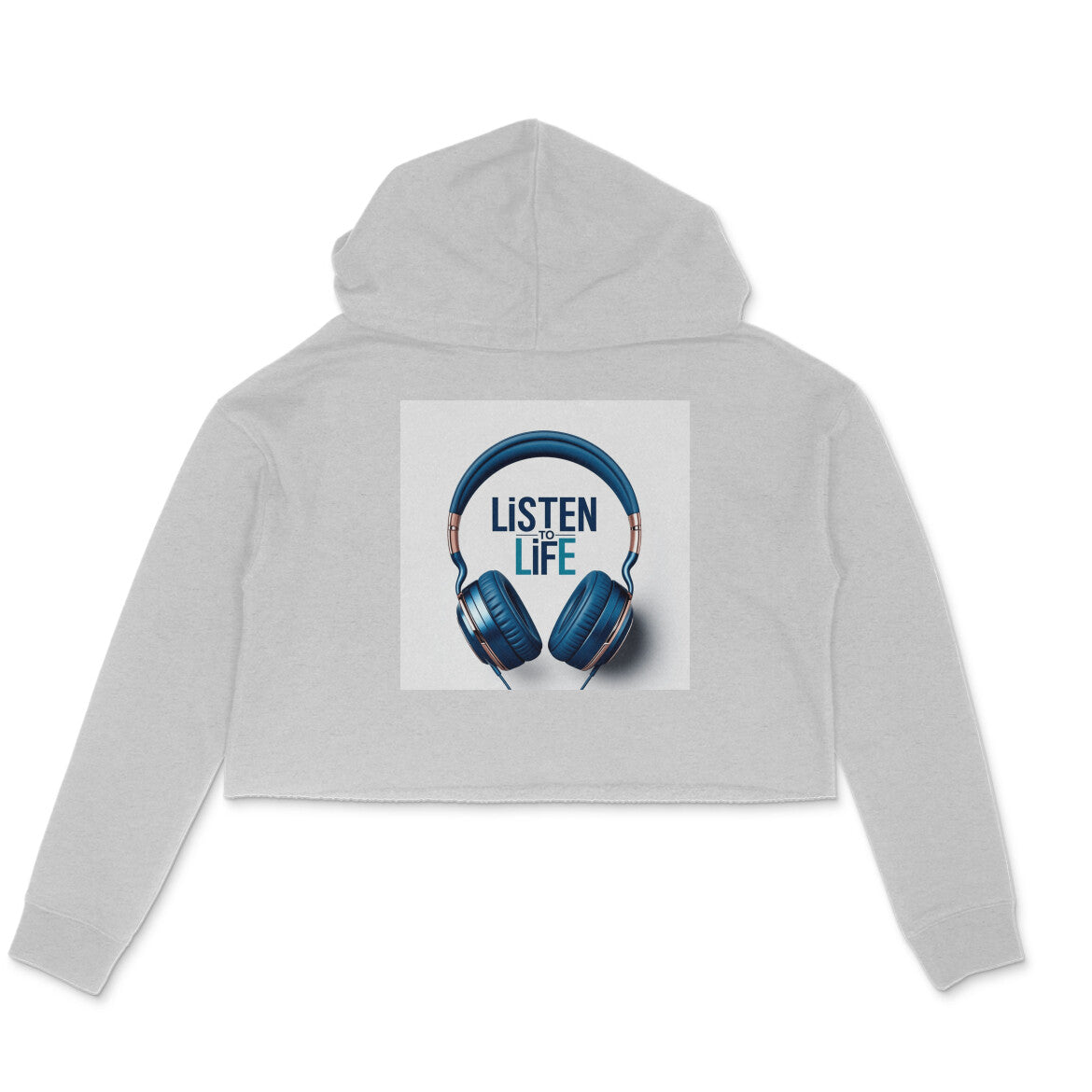 Dokets Crop Hoodie for Women : Listen To Life Collection 5