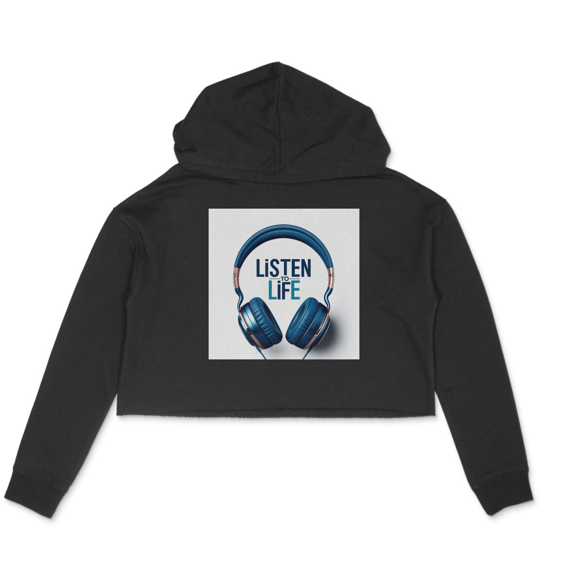 Dokets Crop Hoodie for Women : Listen To Life Collection 5