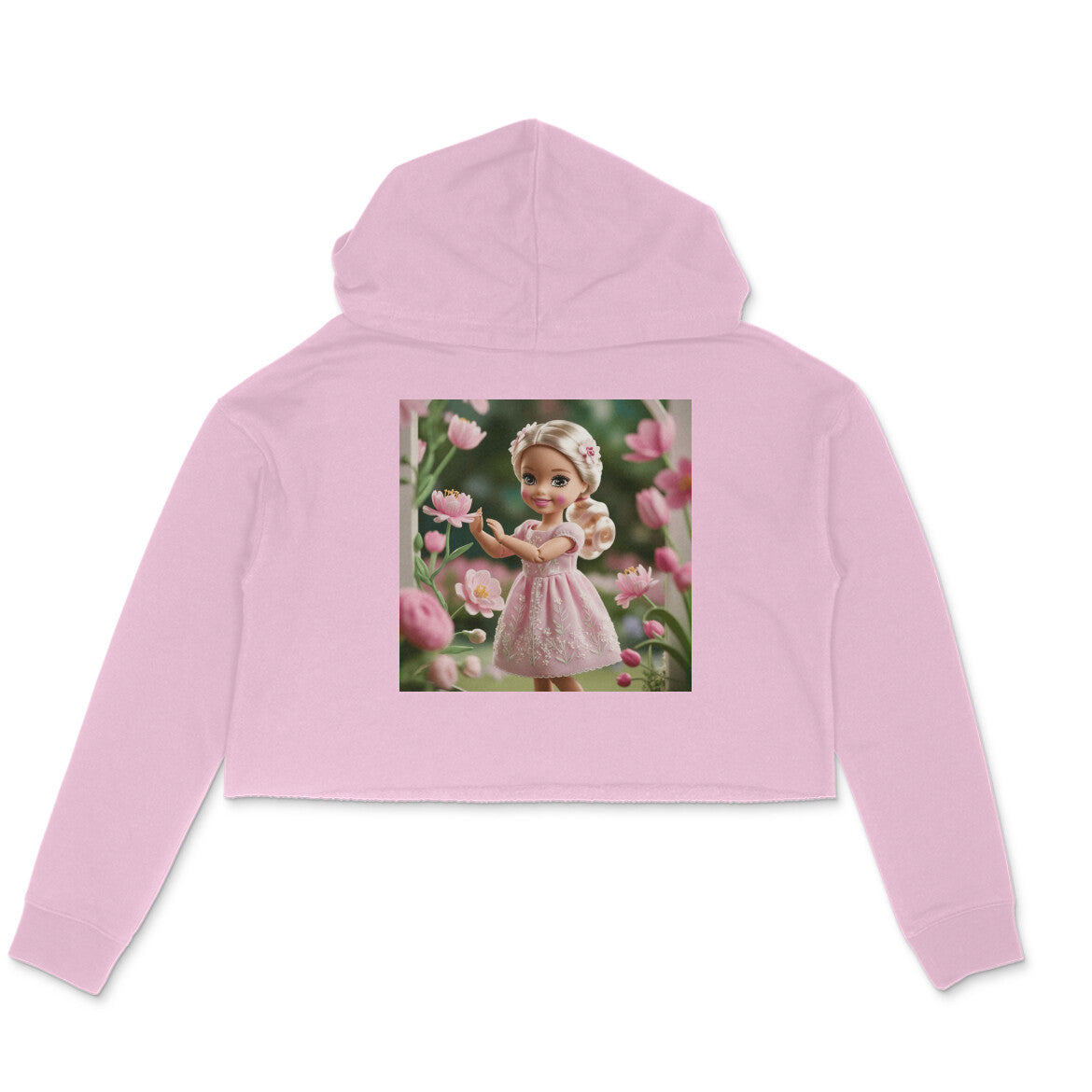 Dokets Crop Hoodie for Women : Barbie