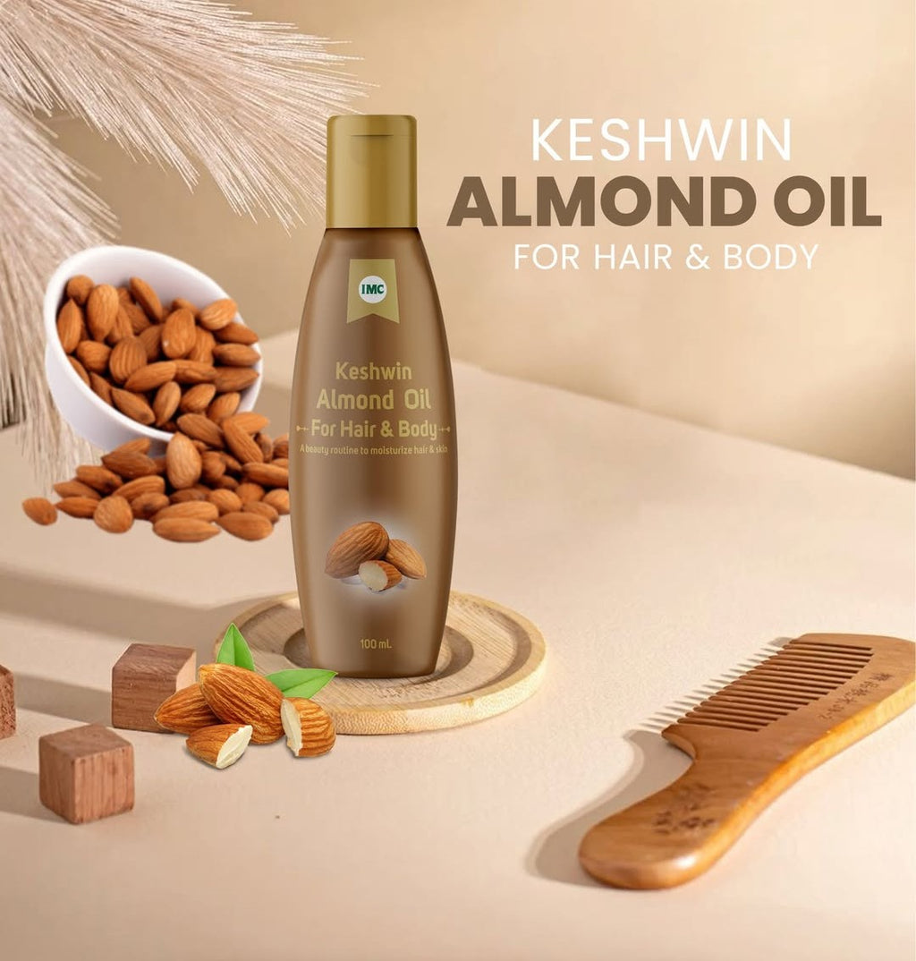 Keshwin Almond Oil for Hair and Body (100 ml) - Dokets Shop