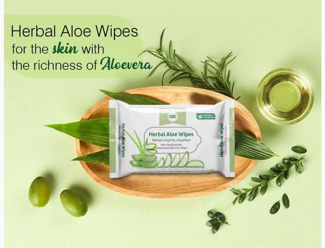 Herbal Aloe Wipes : Pack of 2